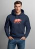 Hoodie Herren Polygon Grafik Bär Outdoor Motive Print Natur Fashion Neverless®preview