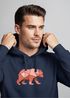 Hoodie Herren Polygon Grafik Bär Outdoor Motive Print Natur Fashion Neverless®preview
