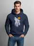 Hoodie Herren Polygon Print Wolf Wald Outdoor Adventure Natur Tiermotiv Fashion Streetstyle Neverless®preview