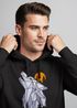 Hoodie Herren Polygon Print Wolf Wald Outdoor Adventure Natur Tiermotiv Fashion Streetstyle Neverless®preview