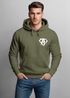 Hoodie Herren Print Aufdruck Alpha Superhero Gym Anarchy Badge Logo Fashion Streetstyle Neverless®preview