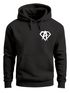 Hoodie Herren Print Aufdruck Alpha Superhero Gym Anarchy Badge Logo Fashion Streetstyle Neverless®preview
