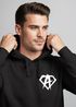 Hoodie Herren Print Aufdruck Alpha Superhero Gym Anarchy Badge Logo Fashion Streetstyle Neverless®preview