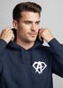 Hoodie Herren Print Aufdruck Alpha Superhero Gym Anarchy Badge Logo Fashion Streetstyle Neverless®preview