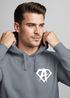 Hoodie Herren Print Aufdruck Alpha Superhero Gym Anarchy Badge Logo Fashion Streetstyle Neverless®preview