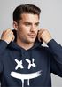 Hoodie Herren Print Aufdruck Drip Smile Motiv Kapuzen-Pullover Männer Fashion Streetstyle Techwear Neverless®preview