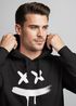Hoodie Herren Print Aufdruck Drip Smile Motiv Kapuzen-Pullover Männer Fashion Streetstyle Techwear Neverless®preview