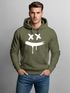 Hoodie Herren Print Aufdruck Drip Smile Motiv Kapuzen-Pullover Männer Fashion Streetstyle Techwear Neverless®preview