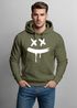 Hoodie Herren Print Aufdruck Drip Smile Motiv Kapuzen-Pullover Männer Fashion Streetstyle Techwear Neverless®preview