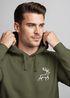 Hoodie Herren Print Aufdruck Hirsch Wald-Tiere Kapuzen-Pullover Männer Outdoor Fashion Streetstyle Neverless®preview