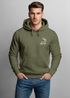 Hoodie Herren Print Aufdruck Hirsch Wald-Tiere Kapuzen-Pullover Männer Outdoor Fashion Streetstyle Neverless®preview