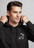Hoodie Herren Print Aufdruck Hirsch Wald-Tiere Kapuzen-Pullover Männer Outdoor Fashion Streetstyle Neverless®preview