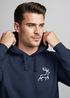 Hoodie Herren Print Aufdruck Hirsch Wald-Tiere Kapuzen-Pullover Männer Outdoor Fashion Streetstyle Neverless®preview