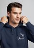 Hoodie Herren Print Aufdruck Hirsch Wald-Tiere Kapuzen-Pullover Männer Outdoor Fashion Streetstyle Neverless®preview