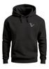 Hoodie Herren Print Aufdruck Minimal Dino Kapuzenpullover mit Dinosaurier Brustlogo Retro Streetwear Fashion Neverless®preview
