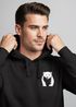 Hoodie Herren Print Aufdruck Motiv Brustprint Logo Bär Natur Outdoor Männer Fashion Streetstyle Neverless®preview