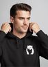 Hoodie Herren Print Aufdruck Motiv Brustprint Logo Bär Natur Outdoor Männer Fashion Streetstyle Neverless®preview