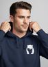 Hoodie Herren Print Aufdruck Motiv Brustprint Logo Bär Natur Outdoor Männer Fashion Streetstyle Neverless®preview