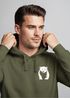 Hoodie Herren Print Aufdruck Motiv Brustprint Logo Bär Natur Outdoor Männer Fashion Streetstyle Neverless®preview