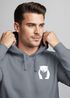 Hoodie Herren Print Aufdruck Motiv Brustprint Logo Bär Natur Outdoor Männer Fashion Streetstyle Neverless®preview