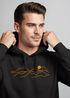 Hoodie Herren Print Aufdruck Outdoor Motiv Line Art Wandern Bergsteigen Berg Fashion Neverless®preview