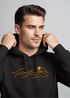 Hoodie Herren Print Aufdruck Outdoor Motiv Line Art Wandern Bergsteigen Berg Fashion Neverless®preview