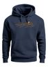 Hoodie Herren Print Aufdruck Outdoor Motiv Line Art Wandern Bergsteigen Berg Fashion Neverless®preview