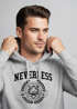 Hoodie Herren Print Aufdruck Schrift Oldschool Vintage USA Kapuzen-Pullover Männer Fashion Streetstyle Neverless®preview