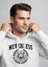 Hoodie Herren Print Aufdruck Schrift Oldschool Vintage USA Kapuzen-Pullover Männer Fashion Streetstyle Neverless®preview