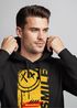 Hoodie Herren Print Aufdruck Smile Graffiti Design Drippy Face  Kapuzen-PulloverFashion Streetstyle Neverless®preview