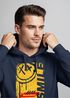 Hoodie Herren Print Aufdruck Smile Graffiti Design Drippy Face  Kapuzen-PulloverFashion Streetstyle Neverless®preview