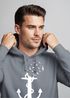 Hoodie Herren Print Aufdruck Trend Anker Vögel Motiv Norden Meer Fashion Streetstyle Neverless®preview