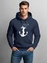Hoodie Herren Print Aufdruck Trend Anker Vögel Motiv Norden Meer Fashion Streetstyle Neverless®preview
