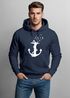 Hoodie Herren Print Aufdruck Trend Anker Vögel Motiv Norden Meer Fashion Streetstyle Neverless®preview