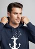 Hoodie Herren Print Aufdruck Trend Anker Vögel Motiv Norden Meer Fashion Streetstyle Neverless®preview