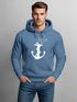 Hoodie Herren Print Aufdruck Trend Anker Vögel Motiv Norden Meer Fashion Streetstyle Neverless®preview