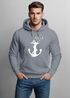 Hoodie Herren Print Aufdruck Trend Anker Vögel Motiv Norden Meer Fashion Streetstyle Neverless®preview
