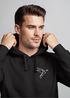 Hoodie Herren Print Aufdruck Vogel Origami Polygon Brustprint Logo Fashion Streetstyle Neverless®preview