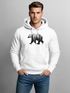 Hoodie Herren Print Bär Motiv Aufdruck Grafik Wald Bäume Outdoor Fashion Neverless®preview