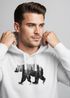 Hoodie Herren Print Bär Motiv Aufdruck Grafik Wald Bäume Outdoor Fashion Neverless®preview