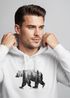 Hoodie Herren Print Bär Motiv Aufdruck Grafik Wald Bäume Outdoor Fashion Neverless®preview