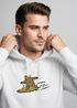 Hoodie Herren Print Bär Surfing Bear Aufdruck Motiv Kapuzen-Pullover Männer Fashion Streetstyle Neverless®preview