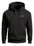 Hoodie Herren Print Double Peaks Kapuzensweatshirt mit Berglinie Sonne Minimal Outdoor Design Fashion Streetstyle Neverless®preview