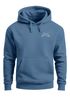 Hoodie Herren Print Double Peaks Kapuzensweatshirt mit Berglinie Sonne Minimal Outdoor Design Fashion Streetstyle Neverless®preview