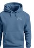 Hoodie Herren Print Double Peaks Kapuzensweatshirt mit Berglinie Sonne Minimal Outdoor Design Fashion Streetstyle Neverless®preview
