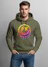 Hoodie Herren Print Drip Face Smile Neon Aufdruck Motiv Kapuzenpullover Techwear Fashion Streetstyle Neverless®preview