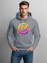 Hoodie Herren Print Drip Face Smile Neon Aufdruck Motiv Kapuzenpullover Techwear Fashion Streetstyle Neverless®preview