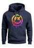 Hoodie Herren Print Drip Face Smile Neon Aufdruck Motiv Kapuzenpullover Techwear Fashion Streetstyle Neverless®preview