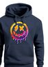 Hoodie Herren Print Drip Face Smile Neon Aufdruck Motiv Kapuzenpullover Techwear Fashion Streetstyle Neverless®preview