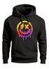Hoodie Herren Print Drip Face Smile Neon Aufdruck Motiv Kapuzenpullover Techwear Fashion Streetstyle Neverless®preview
